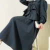 Blouse and Skirt Set with Ties groothandel clothing set - Hicabistan Turkije fabriek
