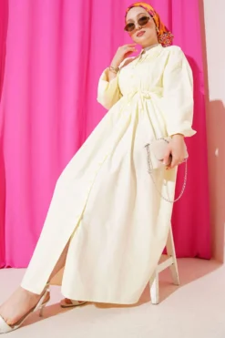 Alternative view of Dress with Ribbed Front and Tie Belt