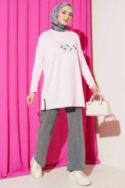 Alternative view of Embroidered Daisy Tunic Pink