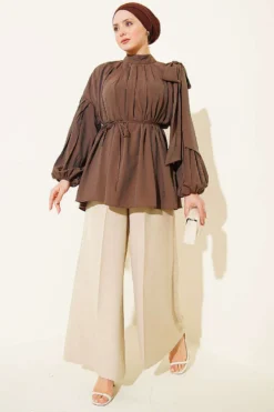 Alternative Ansicht von Shoulder Bow Loose Tunic Mink