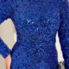 Feathered Sequin Evening Dress wholesale dress view 4 - Hicabistan Turkey factory