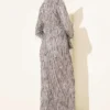 Fringed Sequin Evening Dress Grey wholesale dress view 3 - Hicabistan Turkey factory