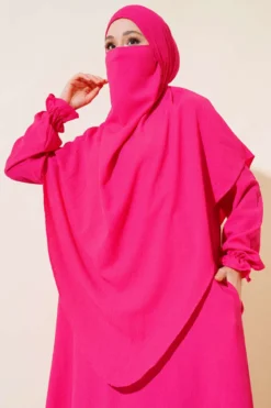 Alternative view of Shawl Abaya Fuchsia