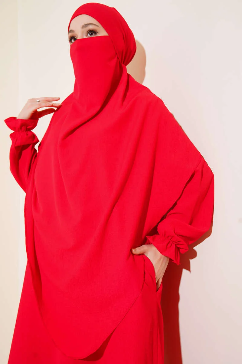 Shawl Abaya Red - Image 2