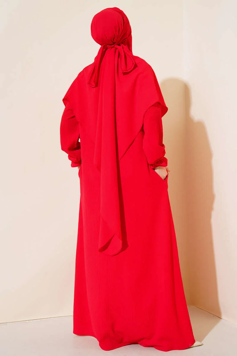 Shawl Abaya Red - Image 3