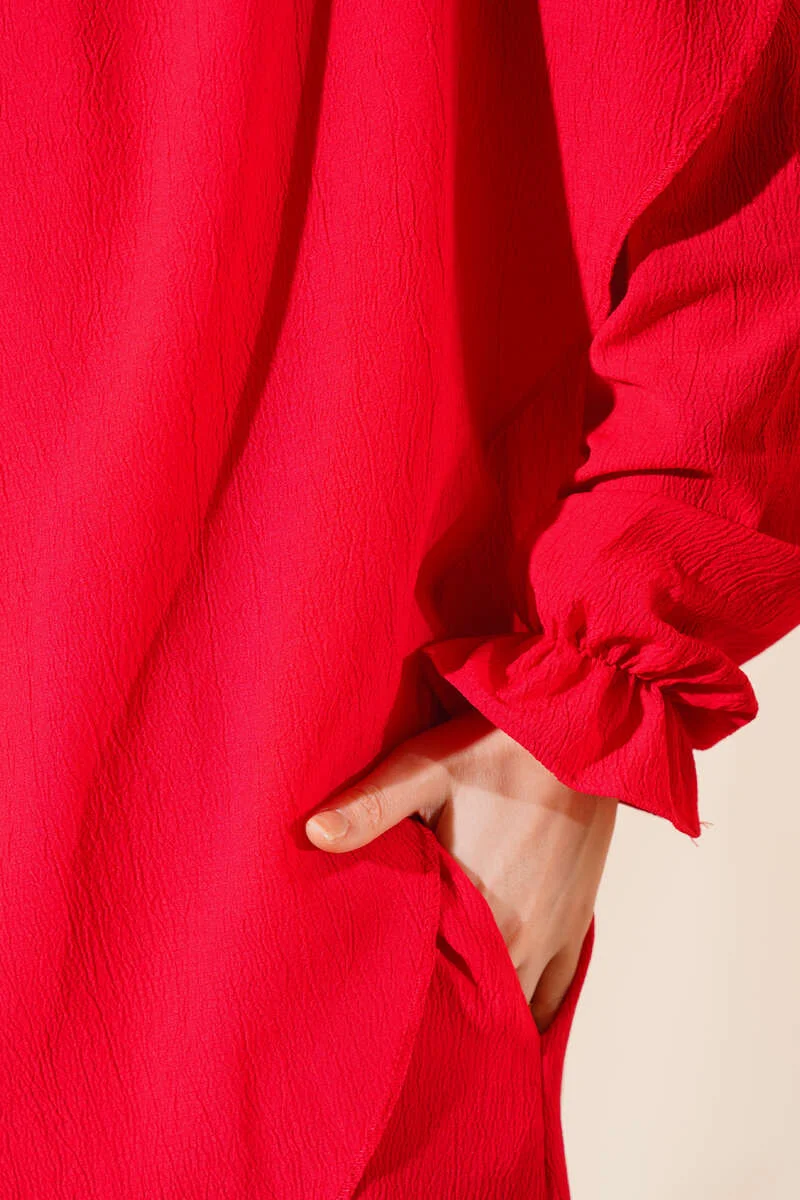 Shawl Abaya Red - Image 4