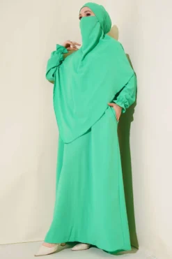 Shawl Abaya Green