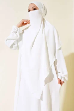 Alternative view of Veiled Wide Abaya White