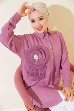 Pleated Swirl Shirt