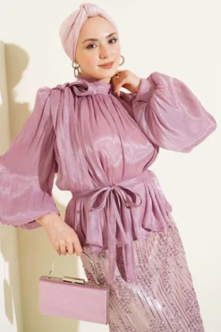 Alternative view of Sequin Skirt Evening Suit Powder Pink