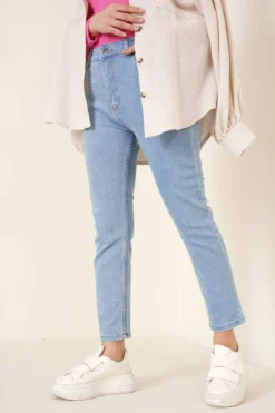 Vista alternativa di Regular Fit Stretch Pants Blue
