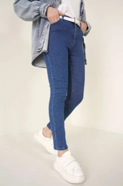 Alternative view of Regular Fit Stretch Pants Blue