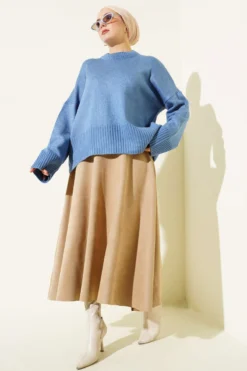 Vista alternativa de Ribbed Knit Tunic Blue