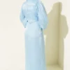 Stone Embellished Balloon Sleeve Evening Dress Baby Blue al por mayor dress view 3 - Hicabistan fábrica Turquía