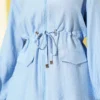 Fake Pocket Waist Tunic Set Baby Blue wholesale clothing set view 4 - Hicabistan Turkey factory