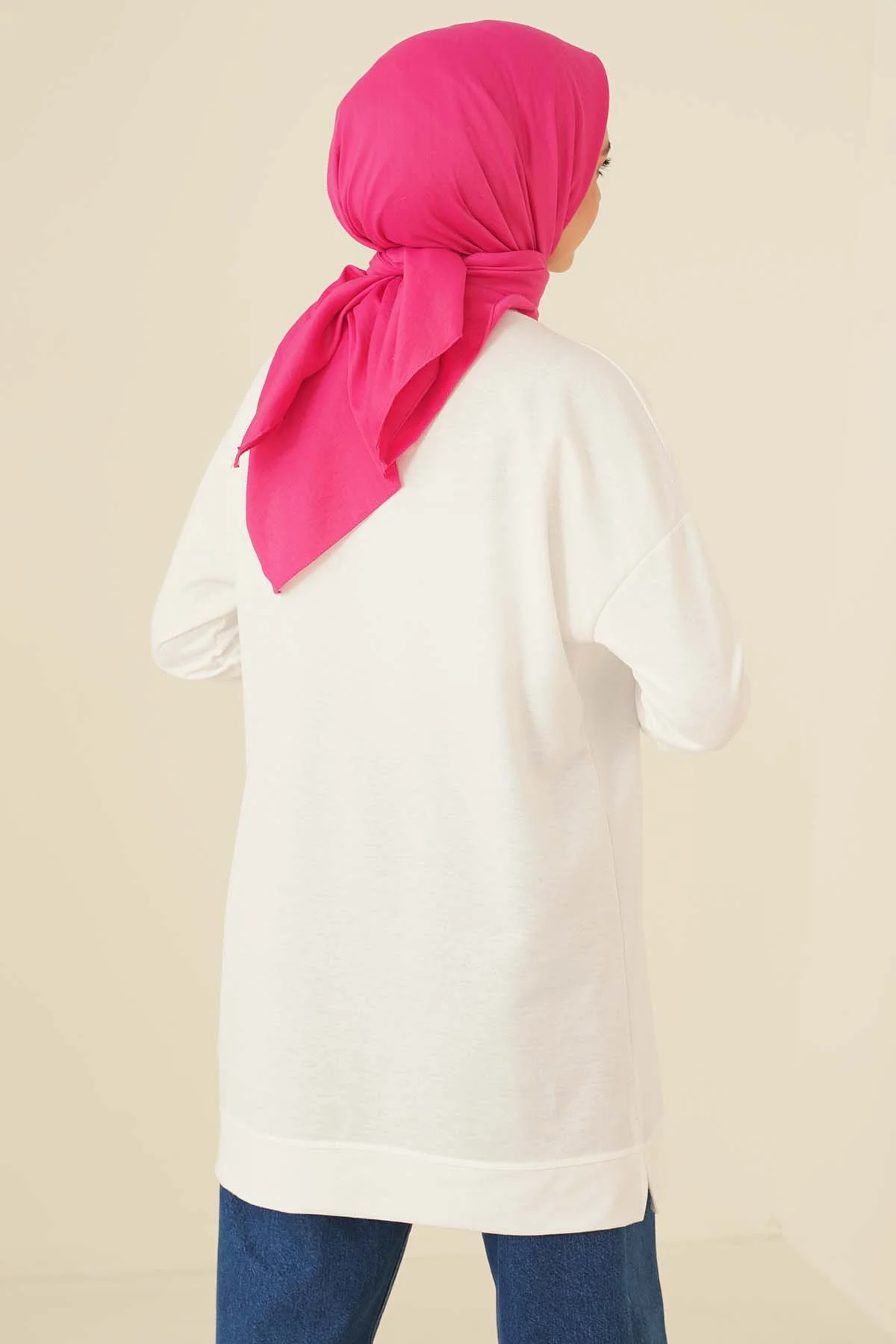 Oversized Patch Tunic White - Image 3