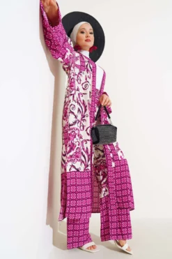 Oversized Kimono Set Fuchsia