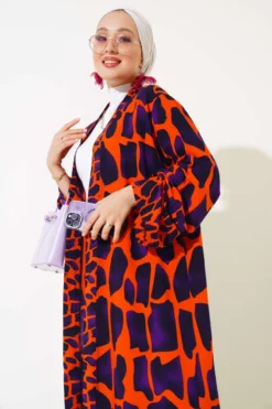 Alternative view of Oversized Kimono Set Purple