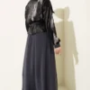 Satin Pocketed Blouse with Skirt Set al por mayor clothing set view 3 - Hicabistan fábrica Turquía