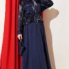 Satin Pocketed Blouse with Skirt Set Navy Blue Großhandel clothing set - Hicabistan Türkei Fabrik