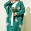 Tulle Flower Kimono Three-Piece Set Benetton بالجملة clothing set view 2 - Hicabistan مصنع تركيا