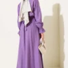 Beaded Lace Pocketed Elastic Waist Dress Lilac بالجملة dress view 3 - Hicabistan مصنع تركيا