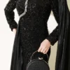 Embellished Cape Evening Dress Black al por mayor dress view 4 - Hicabistan fábrica Turquía
