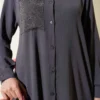 One Pocket Mini Stone Detail Loose Two-Piece Set wholesale clothing set view 4 - Hicabistan Turkey factory
