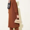 One Pocket Mini Stone Detail Loose Two-Piece Set Brown Großhandel clothing set view 3 - Hicabistan Türkei Fabrik