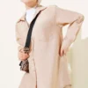 Single-Breast Pocket Shirt Two-Piece Set Beige en gros clothing set view 2 - Hicabistan usine Turquie