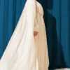 One Shoulder Cape Embellished Evening Dress Beige al por mayor dress - Hicabistan fábrica Turquía