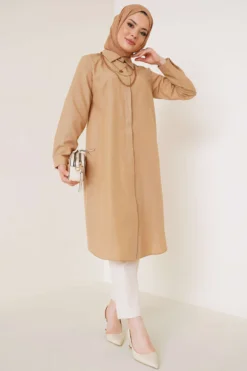 Alternatieve weergave van Long Model Classic Collar Tunic