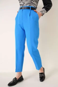 Alternative view of Split Leg Belted Pants Indigo