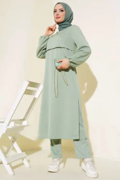 Split Long Two-Piece Set