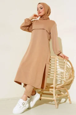 Split Long Two-Piece Set