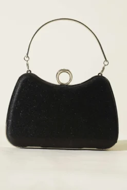 Alternative view of Ringed Glitter Evening Bag Black