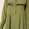 Ruffled Dress with Neckline Stones wholesale dress view 4 - Hicabistan Turkey factory