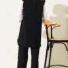 Stone-Embellished Collar Shirt and Trousers Set Black wholesale clothing set view 3 - Hicabistan Turkey factory