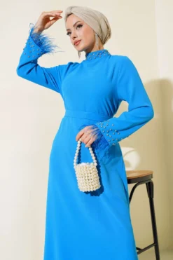 Alternative view of Collar and Cuff Stone Dress Blue