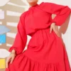 Gathered Collar Skirted Two-Piece Set wholesale clothing set view 2 - Hicabistan Turkey factory