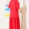 Gathered Collar Skirted Two-Piece Set wholesale clothing set view 3 - Hicabistan Turkey factory