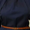 Collared Belted Poplin Two-Piece Set Navy Blue wholesale clothing set view 4 - Hicabistan Turkey factory