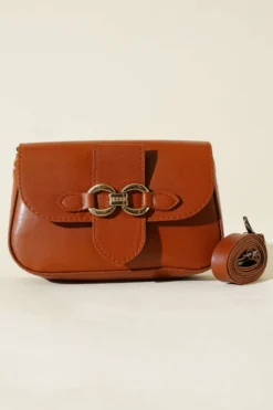 Alternative view of Women’s Handbag with Gold Buckle Tan