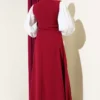 Side Buckle Detailed Dress Burgundy all'ingrosso dress view 3 - Hicabistan fabbrica Turchia