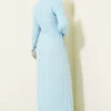 Side-Tied Lace Evening Dress Baby Blue بالجملة dress view 3 - Hicabistan مصنع تركيا