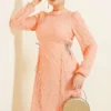 Side-Tied Lace Evening Dress all'ingrosso dress view 2 - Hicabistan fabbrica Turchia