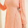 Side-Tied Lace Evening Dress all'ingrosso dress view 4 - Hicabistan fabbrica Turchia