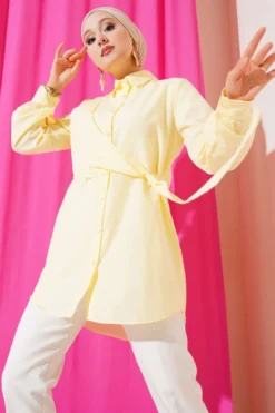 Side Tied Tunic Yellow