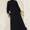 Side Tied Dress Black