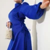 Satin Dress with Side Tie